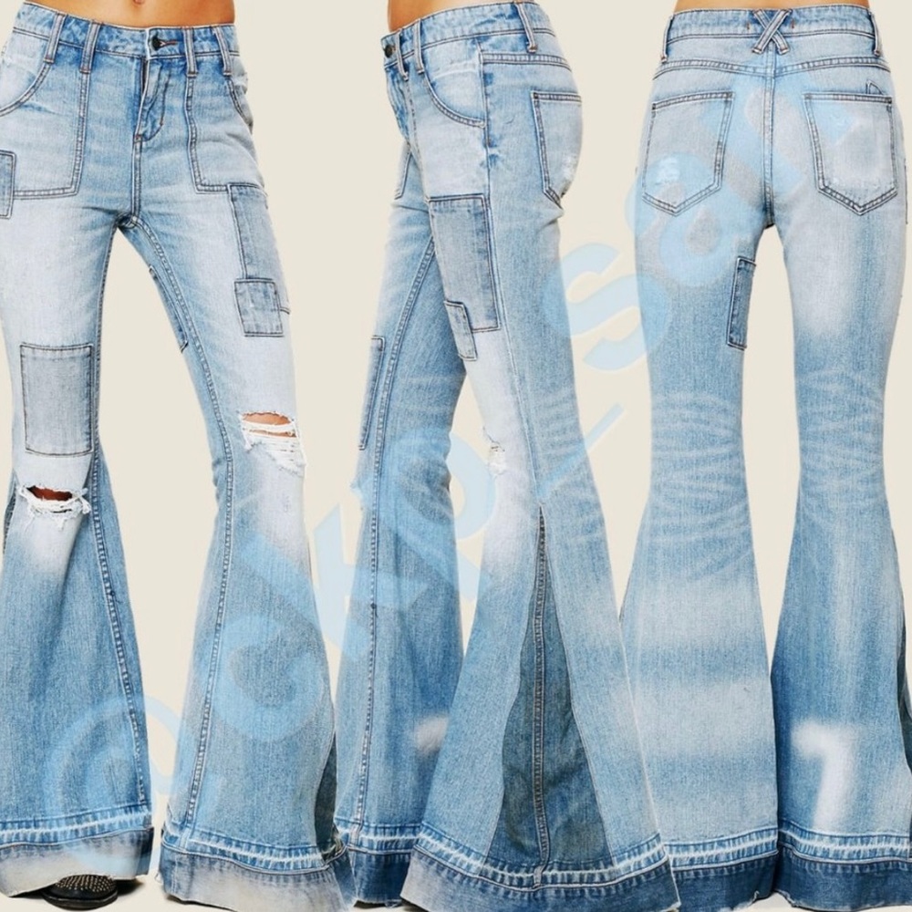 Rare Free People Festy Flare Jeans Sz 29